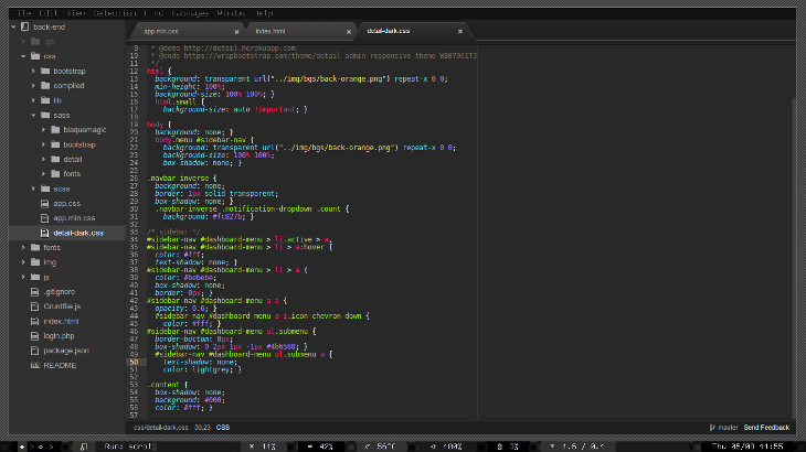 atom text editor linux screenshot